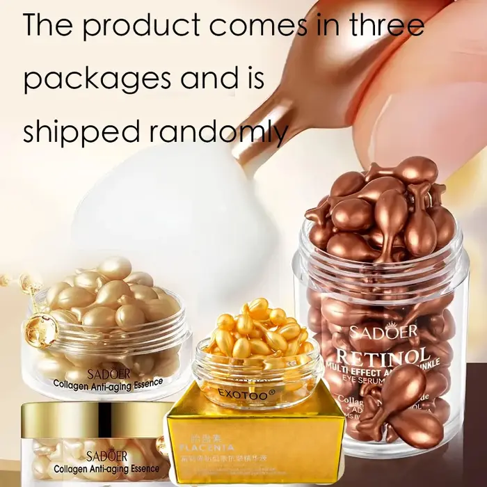 Sérum capsule raffermissante multi-effet au collagène rétinol, crème hydratante pour les yeux pour l