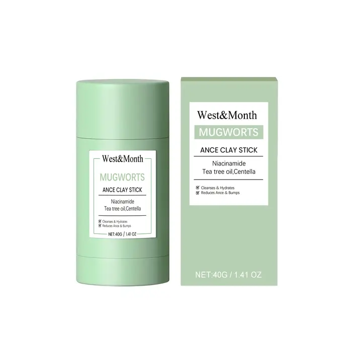 Masque de boue pour le nettoyage des points noirs, bâton de masque vert, nettoyage en profondeur des