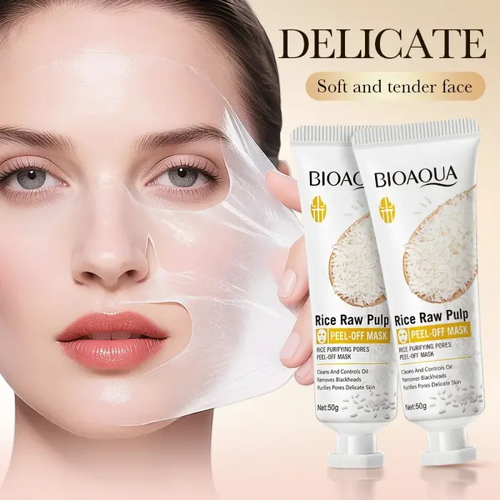 BIAOQUA riz blanc visage Peeling masque hydratant enlever points noirs blanchissant Anti-âge Anti-rides