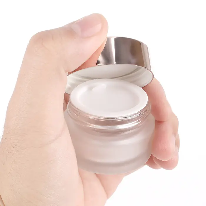 Récipient d'emballage cosmétique HI avec couvercle en or rose