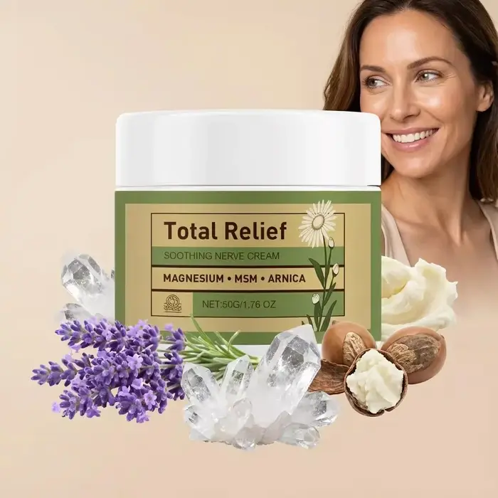 Crème Apaisante Total Relief pour les Nerfs - 50g Beurre Corporel au Magnésium