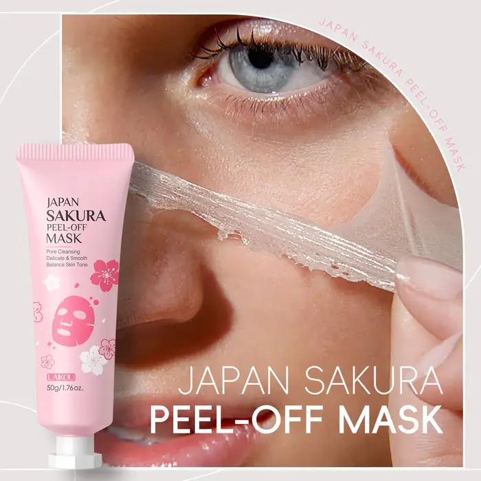 1/2count Japon Sakura masque détachable 50g résidus cosmétiques de nettoyage en profondeur