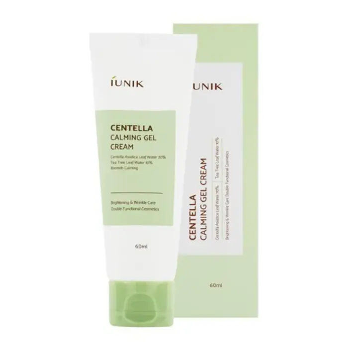 Crème gel apaisante iUNIK Centella 60 ml - 70% Centella Asiatica, éclaircissante et anti-rides, soin