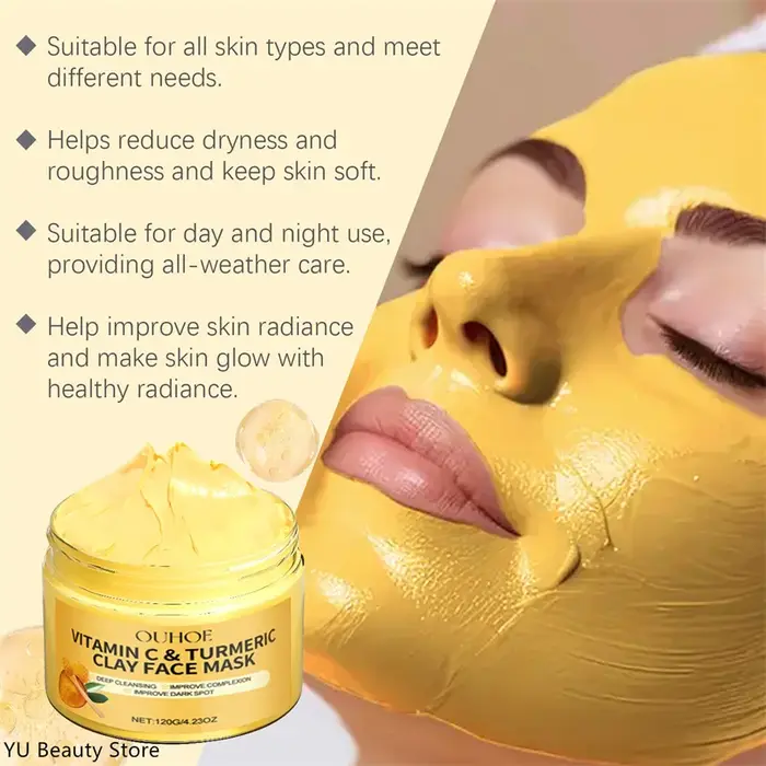 Masque en argile au curcuma et à la vitamine C