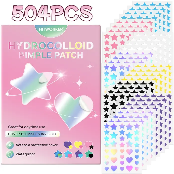 1008/504 pièces/boîte de patchs d'acné, autocollants d'acné non irritants, patchs d'acné d'acide sal