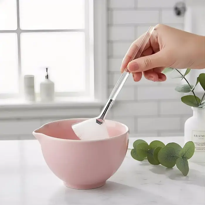 Pinceau pour masque facial en forme d'éventail – Applicateur à poils doux pour masques à l'argile