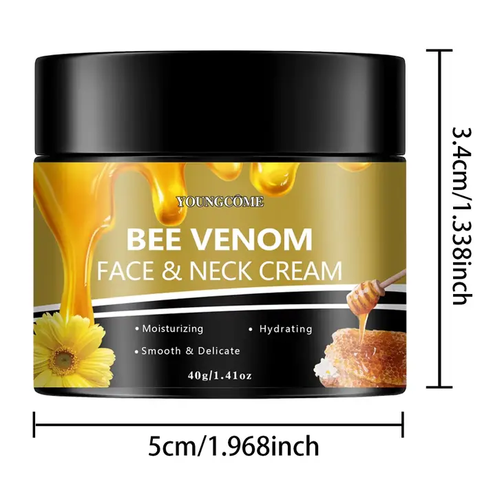 Crème hydratante pour le visage et le cou au venin d'abeille, Anti-vieillissement, réparation de la 