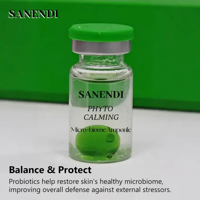 Ampoule microbiome pour sérum pour le visage, rehausse l'hydratation profonde avec acide hyaluroniqu