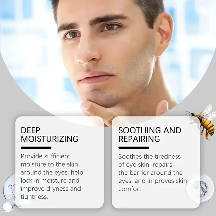 Crème Contour des Yeux au Venin d'Abeille Hydratante pour Peaux Sèches