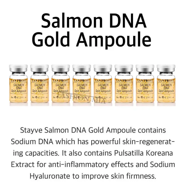 Kit Sérum Booster pour la Peau à l'ADN de Saumon et Or 8ml