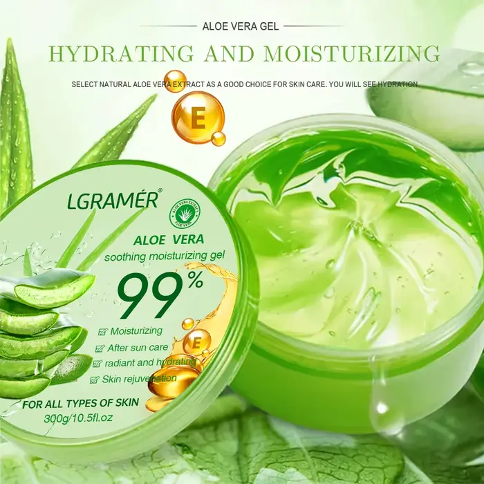 Gel d'aloe Vera 99%, hydratation en profondeur et hydratant pour le visage