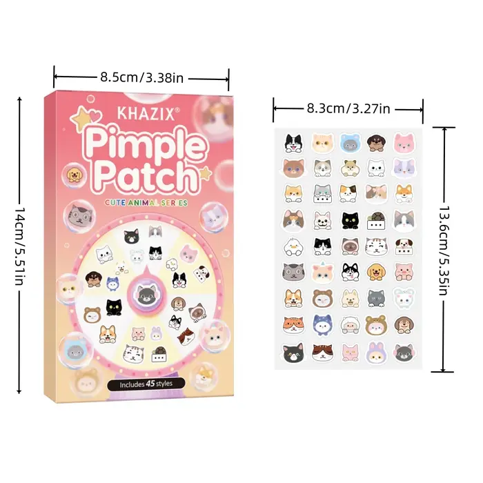 Patch d'acné de dessin animé 45 pièces