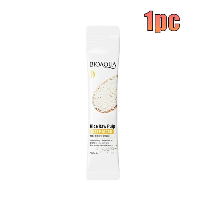 Masque de nuit à la purée de riz, soin du visage, blanchissant, raffermissant, hydratant, emballé in