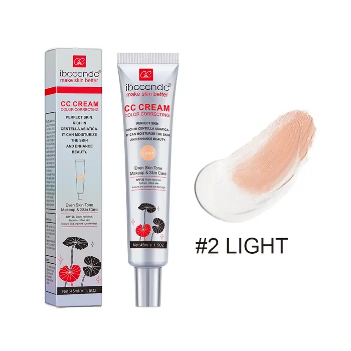 CC Cream Correcteur de Teint Unifiant Coréen Hydratant Léger Fini Naturel Lumineux Base