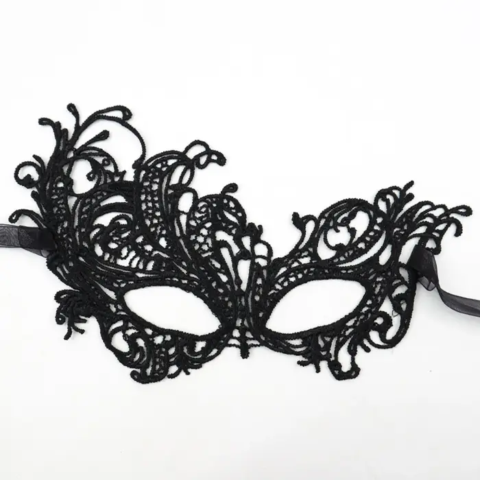 Masque pour les yeux en dentelle noire, demi-visage ajouré, Sexy, décorations de carnaval pour fête 