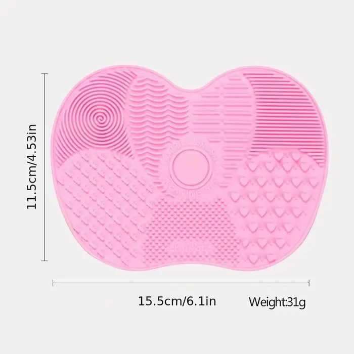 Tampon de nettoyage de brosse de maquillage en forme de pomme en Silicone
