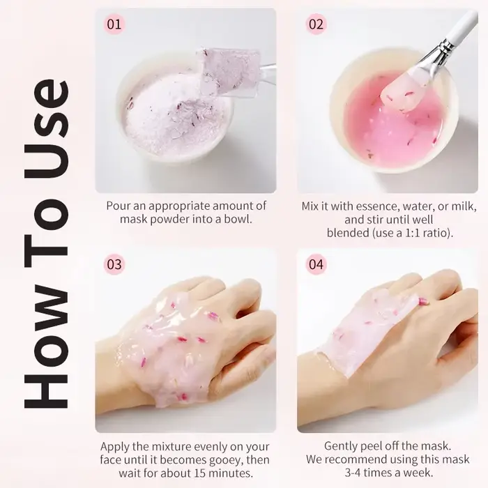 Masque en poudre Crystal Soft 350g Unisexe Acide Hyaluronique
