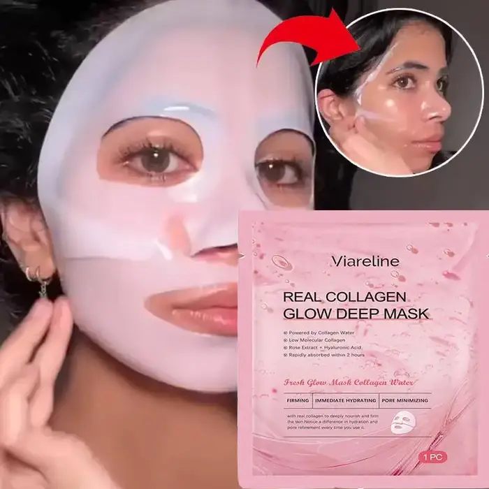 Masque facial hydratant au collagène