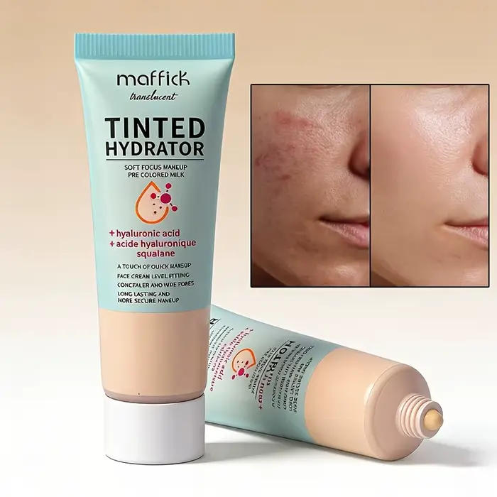 Base de Teint Teintée Lissante Effet Flou Pores et Ridules Estompés Imperméable Résistante à la Transpiration Légère Fini Naturel