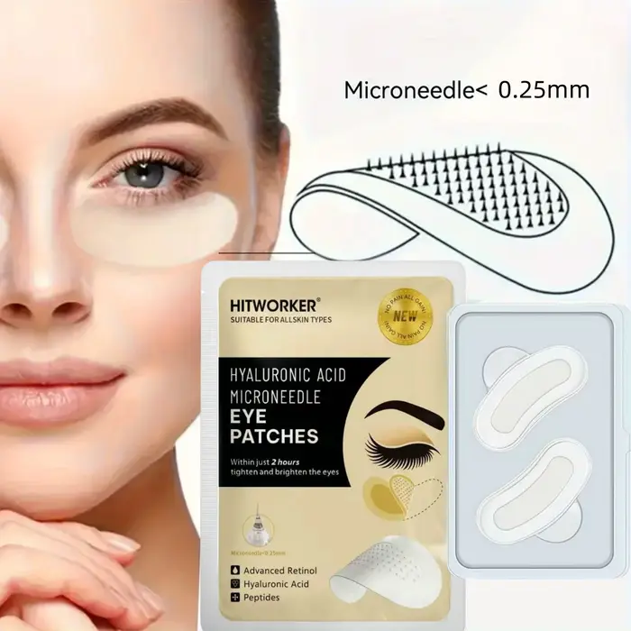 1 paire de patchs pour les yeux à l'acide hyaluronique hydratant