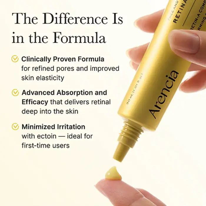 Crème pour le visage et les yeux Arencia Retinal Booster Shot 1/2 PCS Retin A 2% Hydratant raffermissant anti-âge