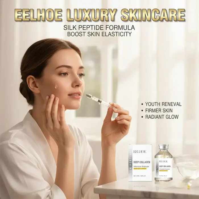 Ampoule faciale au collagène et aux peptides de soie