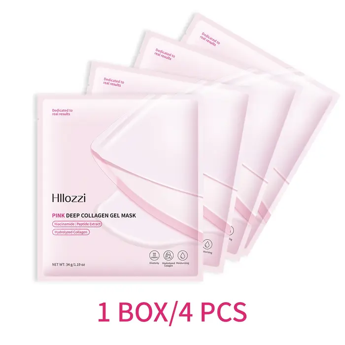 Masque en gel de collagène rose, adapté à une utilisation nocturne, liaison et cf, contenant du coll