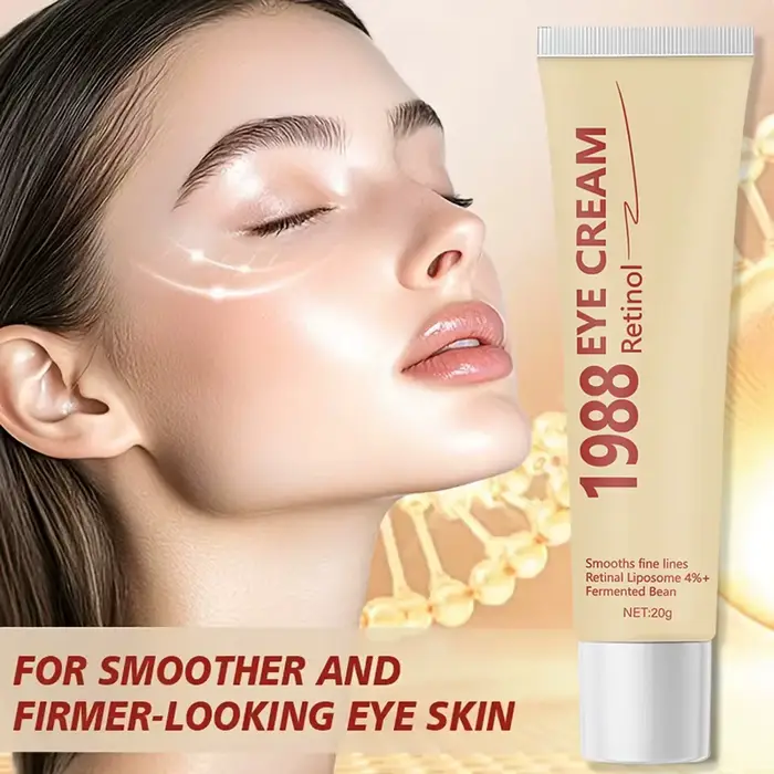 1988 Crème pour les yeux au rétinol avec acide hyaluronique et collagène - Texture légère, hydrate, protège, lisse les ridules