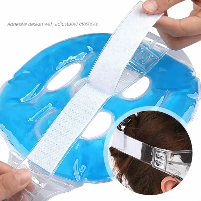 Masque facial et oculaire réutilisable à billes de gel