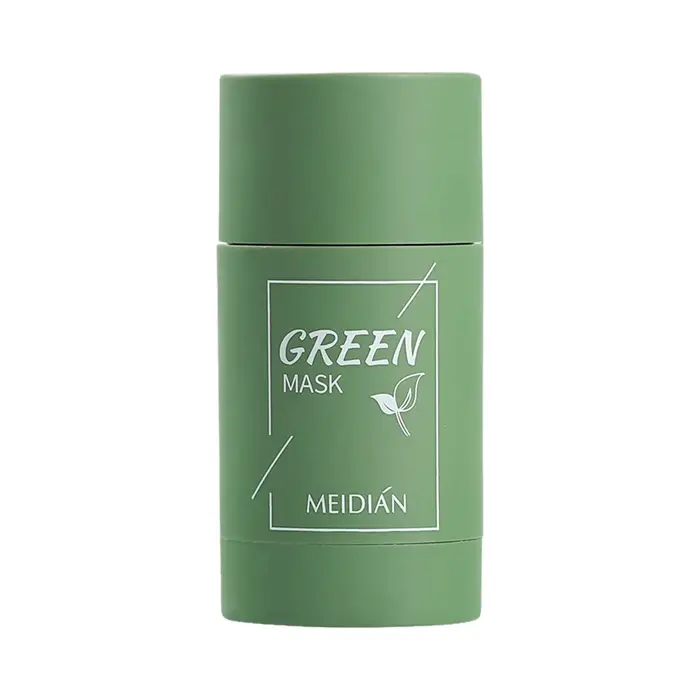 Masque nettoyant solide au thé vert, crème de traitement des imperfections d'acné, élimination des p