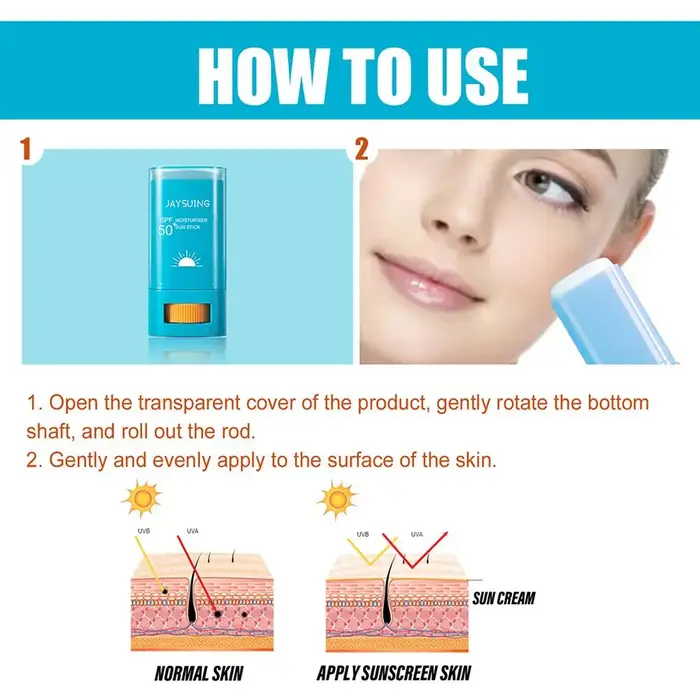 Crème solaire en stick 20g SPF 50+ légère coréenne pour tous types de peau