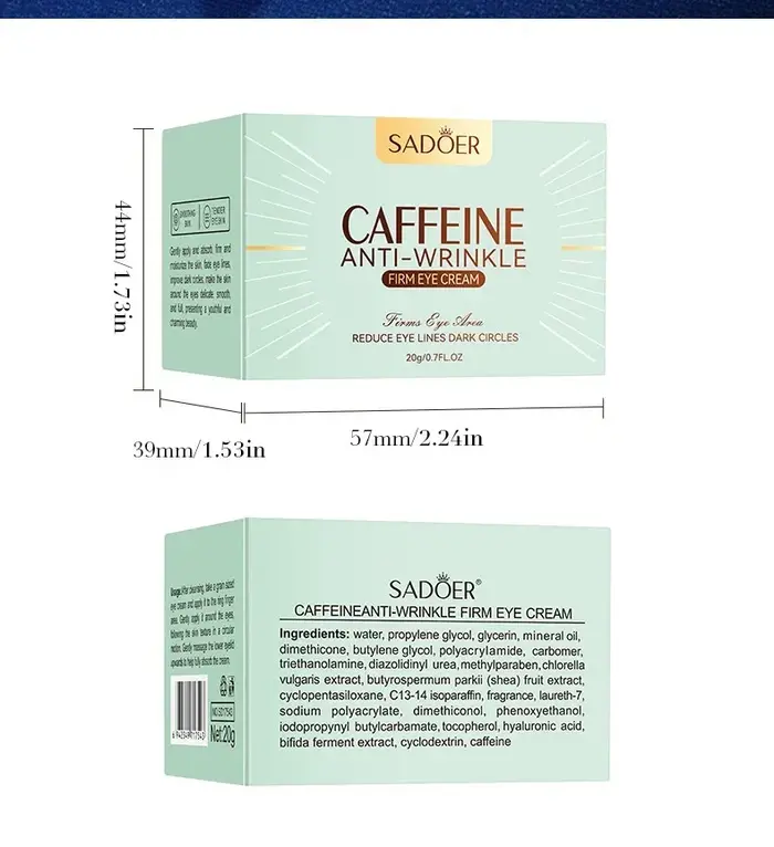 SADOER caféine crème pour les yeux Anti cernes