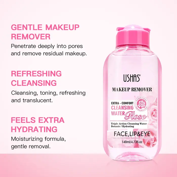 USHAS démaquillant eau de nettoyage hydratant doux apaisant sensible