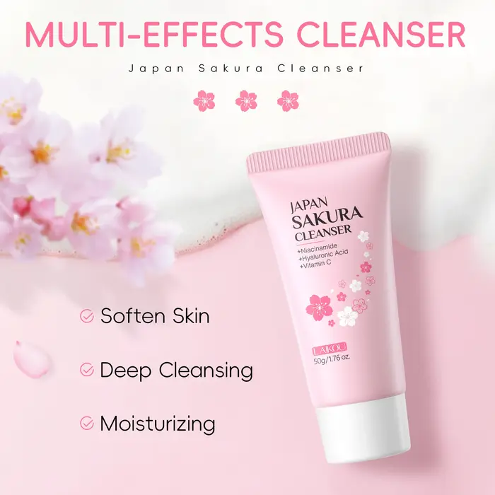 LAIKOU Japon Sakura Nettoyant pour le visage Contrôle de l'huile