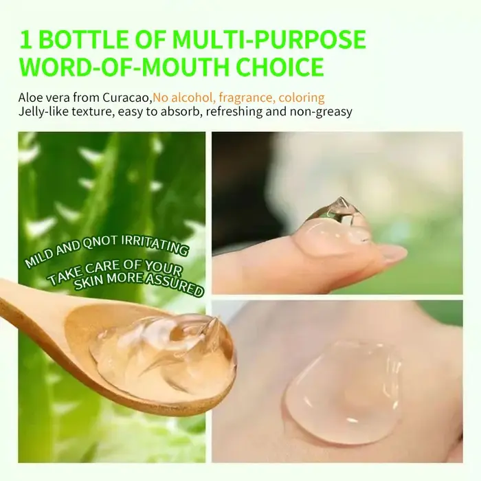 Gel d'aloe Vera 99%, hydratation en profondeur et hydratant pour le visage