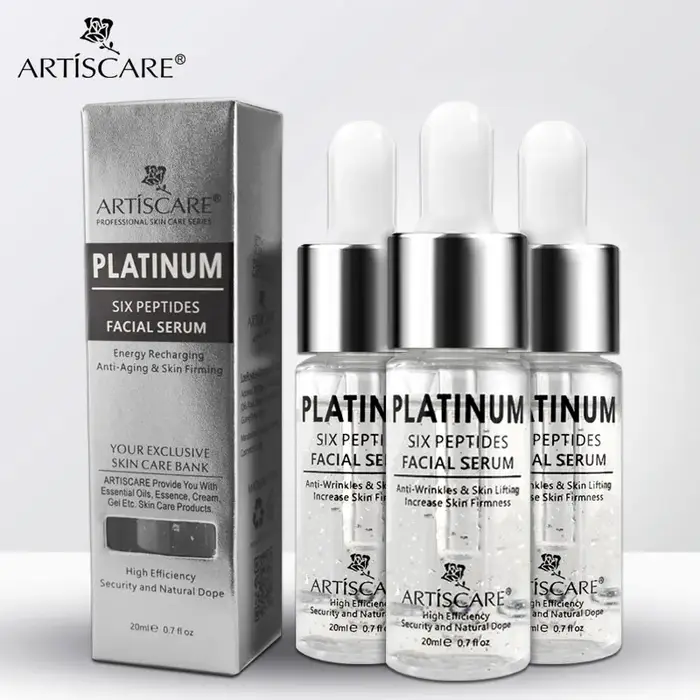 ARTISCARE Platinum Six Peptides sérum pour le visage 20ml hydratant acide hyaluronique Essence soins