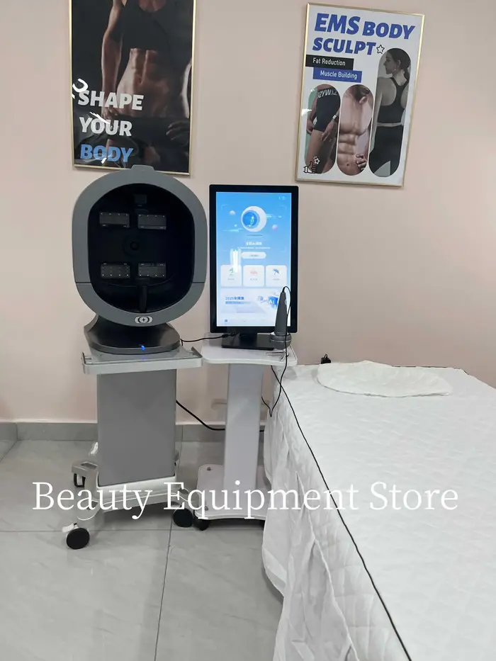 Analyseur de peau X5 AI à 8 spectres, scanner facial intelligent 3D, analyse UV de la peau et des ch