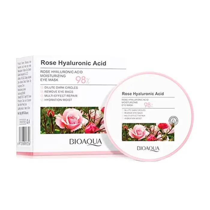 Masque pour les yeux hydratant à la rose 80g, hydrate et raffermit la peau autour des yeux, réduit l
