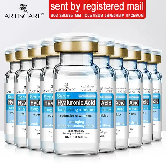 ARTISCARE sérum pour le visage à l'acide hyaluronique 10 pièces/lot pour soin de la peau hydratant e