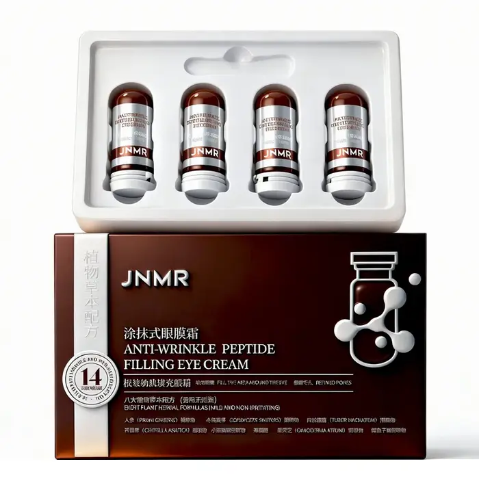 Crème Contour des Yeux Anti-Rides au Peptide, Essence Ginseng Caviar, Réduit les Rides Fines et les