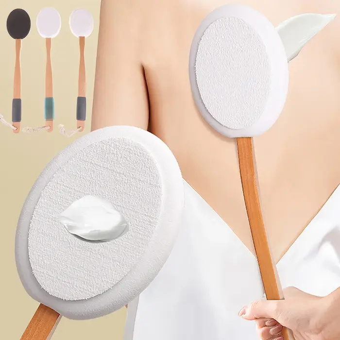 【LM】Applicateur multifonctionnel en silicone à long manche pour lotion, crème solaire et pommade, brosse de douche nettoyante pour le corps, applicateur de crème solaire pour le dos
