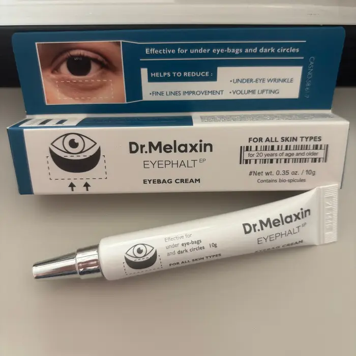 Crème Contour des Yeux Raffermissante Dr. Melaxin, Soin Hydratant pour le Contour des Yeux, pour les Ridules, les Cernes et les Poches, Soin Coréen Léger pour la Peau