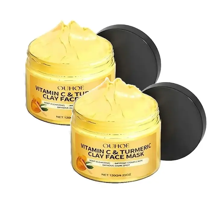 Masque à l'argile au curcuma et à la vitamine C pour peaux ternes et sujettes aux imperfections
