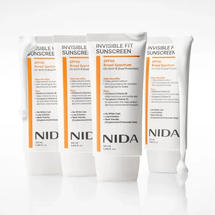 Crème solaire invisible NIDA / Crème réparatrice pour les yeux