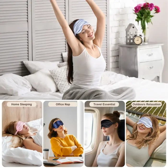 Masque de sommeil en soie - 100% occultant