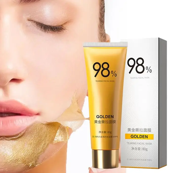 Masque exfoliant doré, nettoyage en profondeur