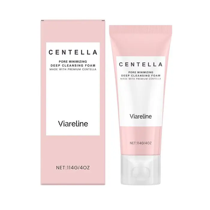 Nettoyant à la Centella Asiatica, mousse nettoyante en profondeur minimisant les pores, contrôle de 