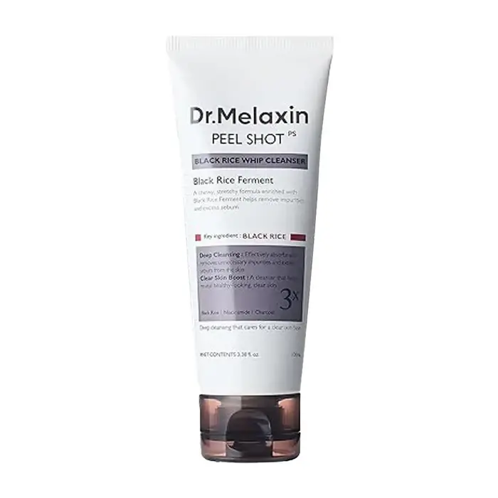 Dr.Melaxin nettoyant au riz noir exfoliant doux propre contrôle de l'huile des pores régulation du s