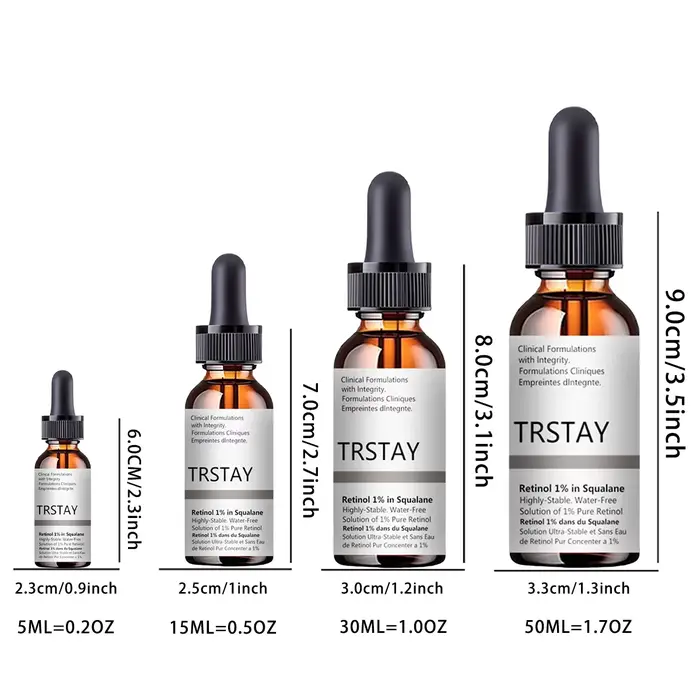 5ML/15ML/30ML/50ML/Sérum au rétinol 1% en Squalane 30ml huile essentielle de beauté et de santé