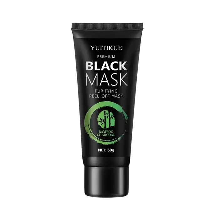 Masque peel-off noir YUITIKUE au charbon de bambou, purifiant, nettoyant en profondeur, agent rafraî